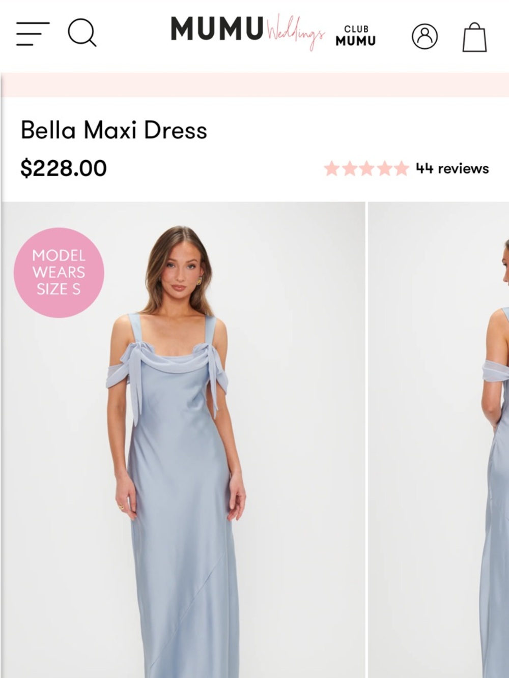 Show Me Your MuMu Bella Maxi Dress in Light Blue